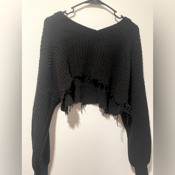 Sweaters - it's a cropped crocheted sweater